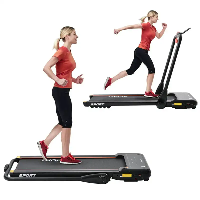 

2.5HP Horizontally Foldable Electric Treadmill Motorized Running Machine With Bluetooth APP