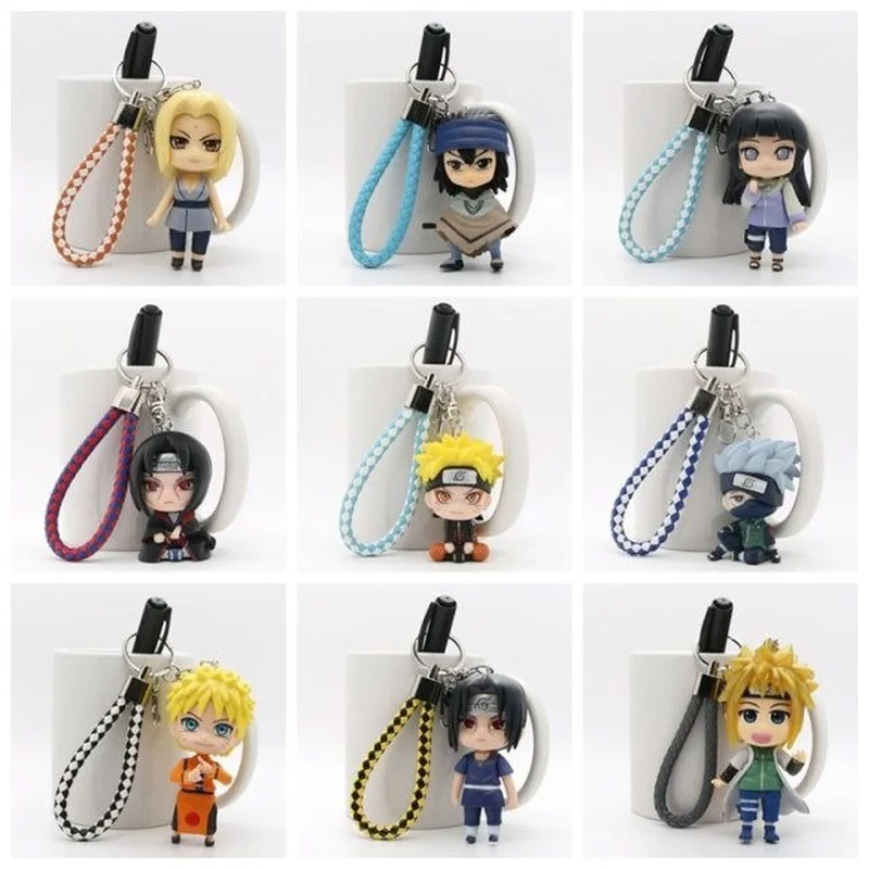 

Naruto Keychain Pendant Naruto Doll Hyuga Neji Kakashi Schoolbag Car Tsunade Hyuga Hinata Sasuke Ornaments
