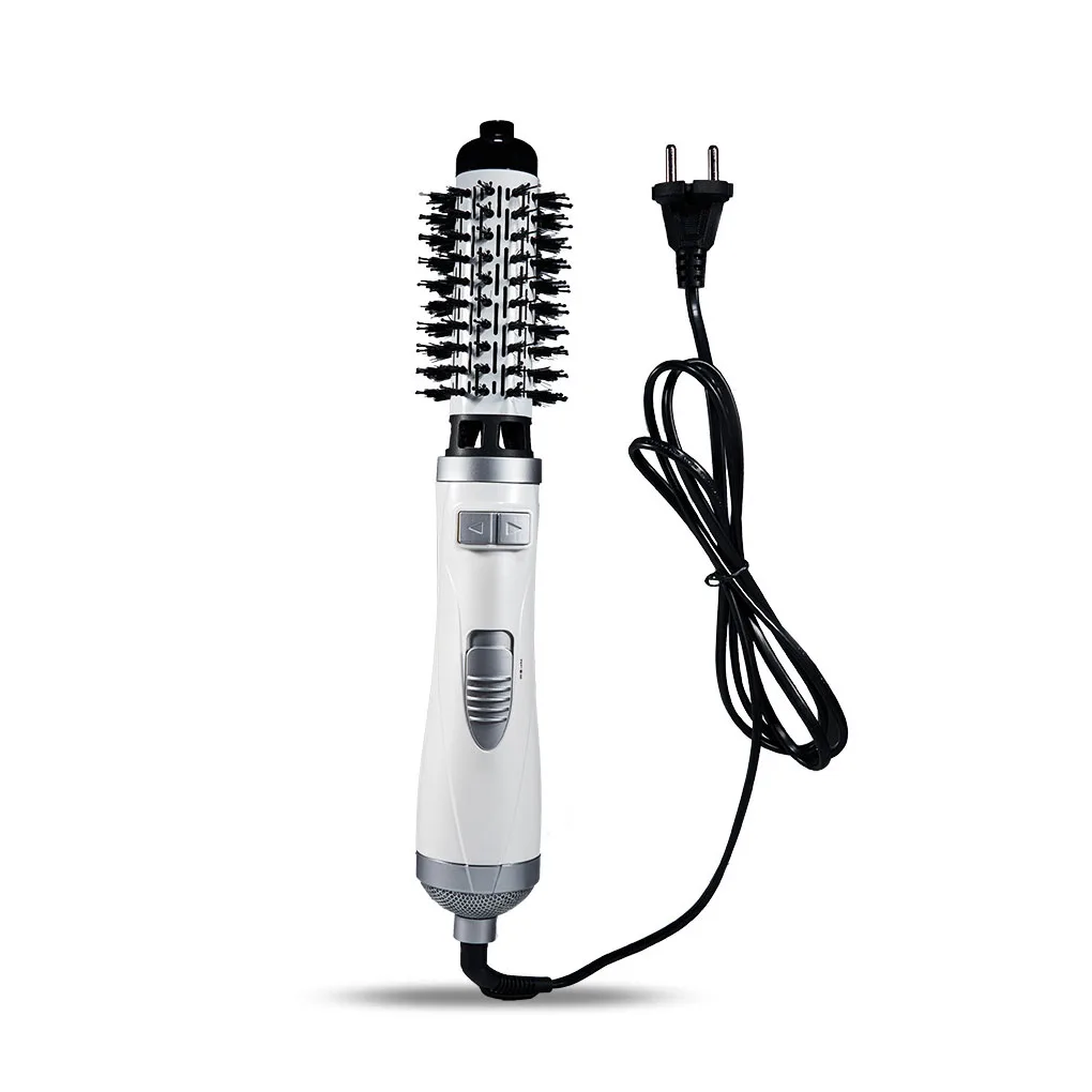 

EU Plug Electric Hairdryer Brush 220-240V Blow Hair Dryer Curler Portable Salon Hairdressing Styler with Replacement Heads