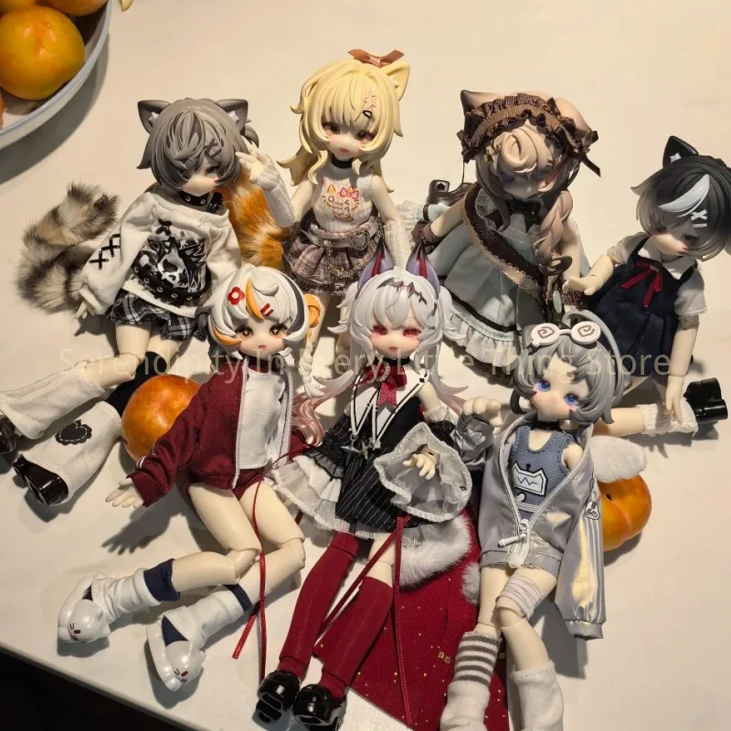 Фото Оригинальная коллекционная фигурка кошечки BJD Meow 3 Series (1/8), серия Blind Box, кавайная фигурка-кошка, настольное украшение, модная игрушка, модель для коллекции, подарок-сюрприз №2
