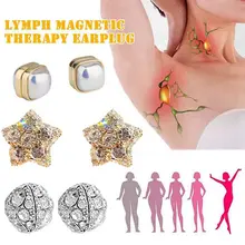 Weight Loss Magnet Earring Star Zircon Crystal Strong Magnetic Therapy Slimming Health Care Power Clip Earrings Wedding Jewelry