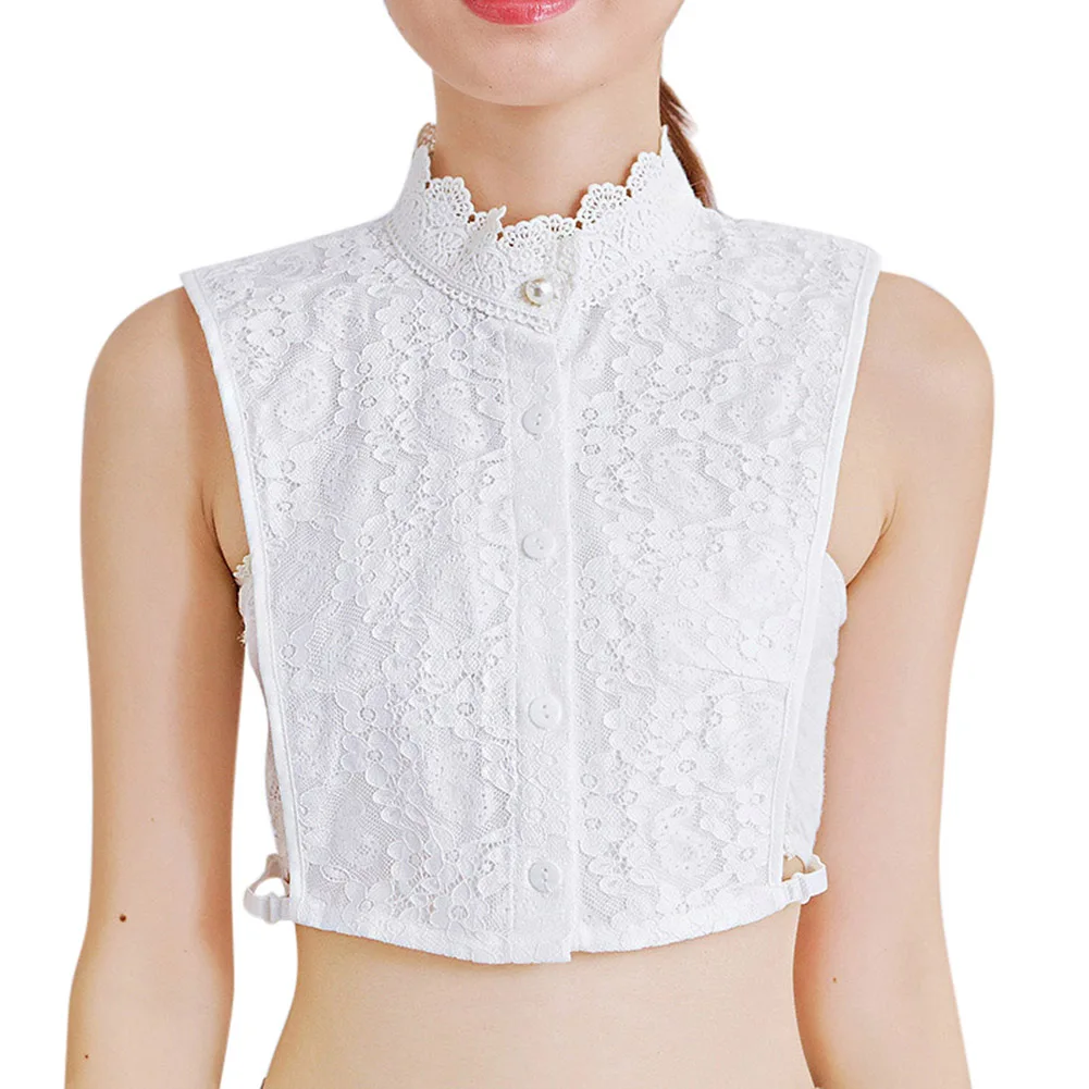 

Women Fake Collar Solid Color Lace Breathable Collar For Matching Tops