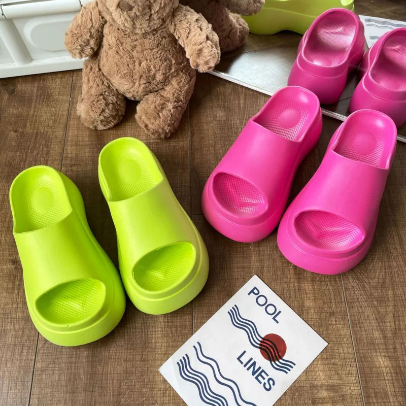 Solid EVA Slippers For Women Summer Platform Female Flip Flops Soft Bottom Footwear Woman Ladies Outside Slippers