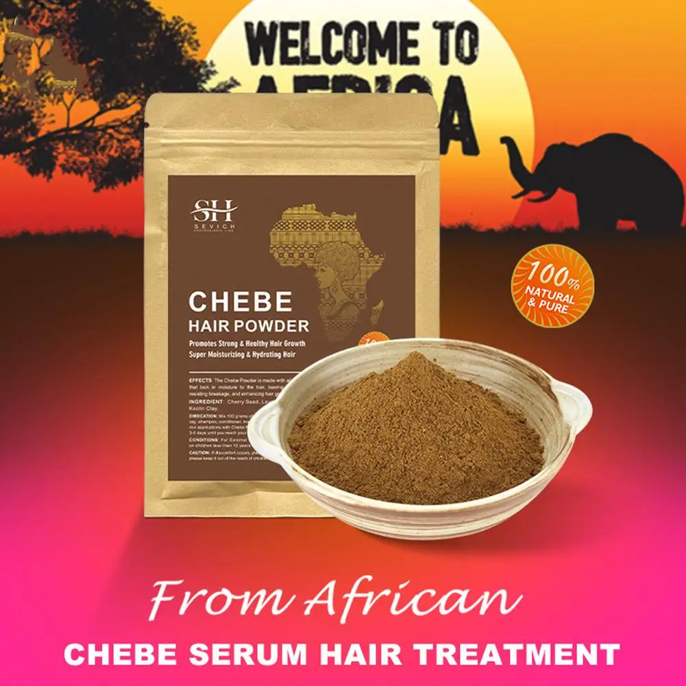 Новый 100 г Chebe Powder Africa Women Traction Alopecia Men Get Loss Oil Rid Treatment Лечение спреем парика для