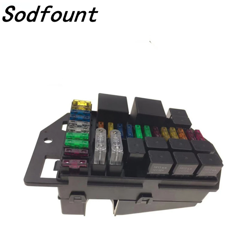 

New Energy 307 Automotive 38 Way Fuse Box Relay Control Junction Holder Seat With Fuse Terminals for Car Boat Marine Truck