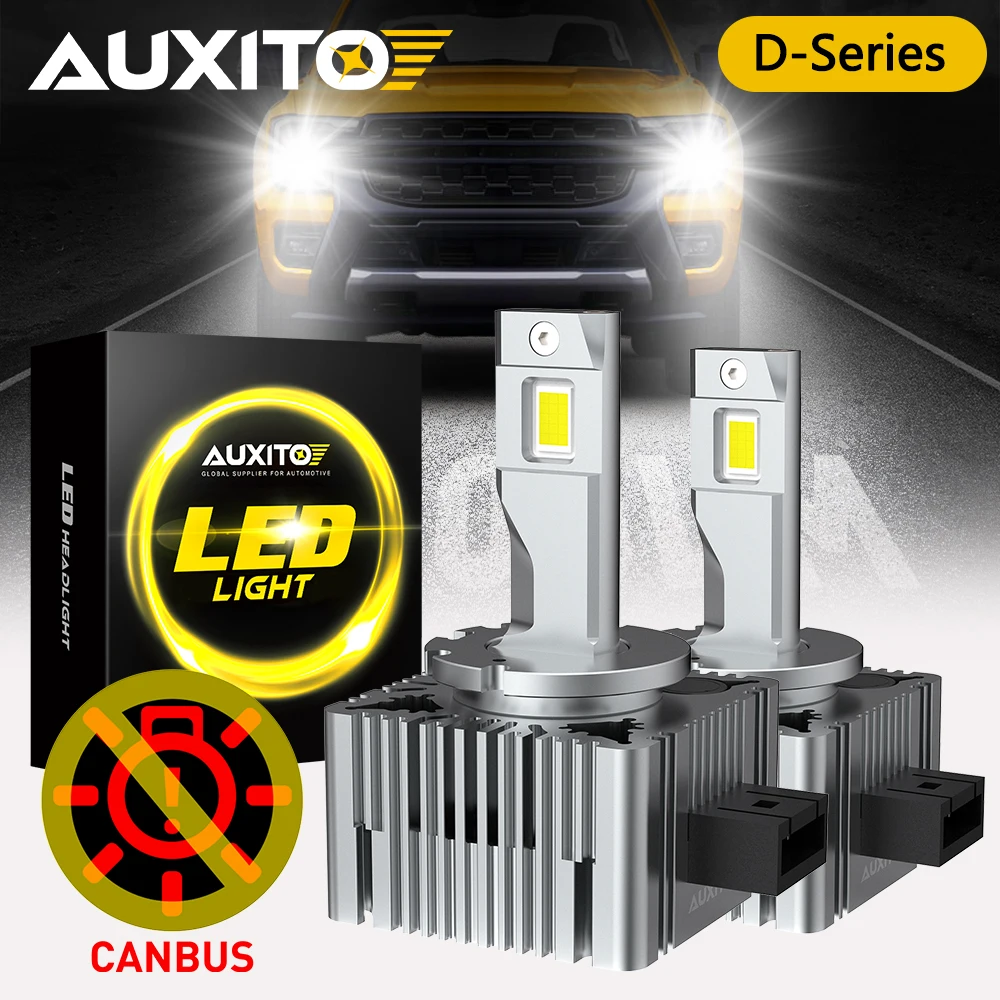 

AUXITO 2X D1S D2S D3S D4S D5S D8S LED Canbus 30000LM 120W Комплект преобразования Лампа серии D Лампы для фар Ксенон 6000k Plug&Play 12V