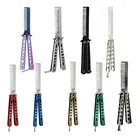 Складная расческа из нержавеющей стали тренировочный нож-бабочка расческа для бороды щетка для усов инструмент для парикмахерской укладки