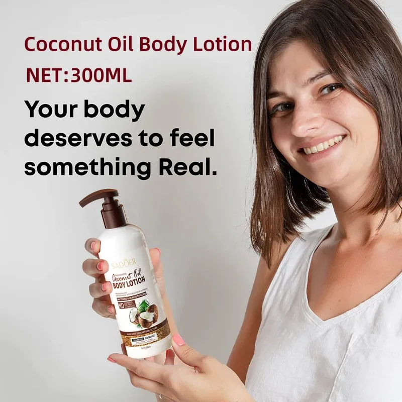 

Coconut Oil Body Lotion Natural Moisturizing Lotion for Dry Skin Pure Organic Extra Virgin,Body Hand Moisturizer Whitening Cream