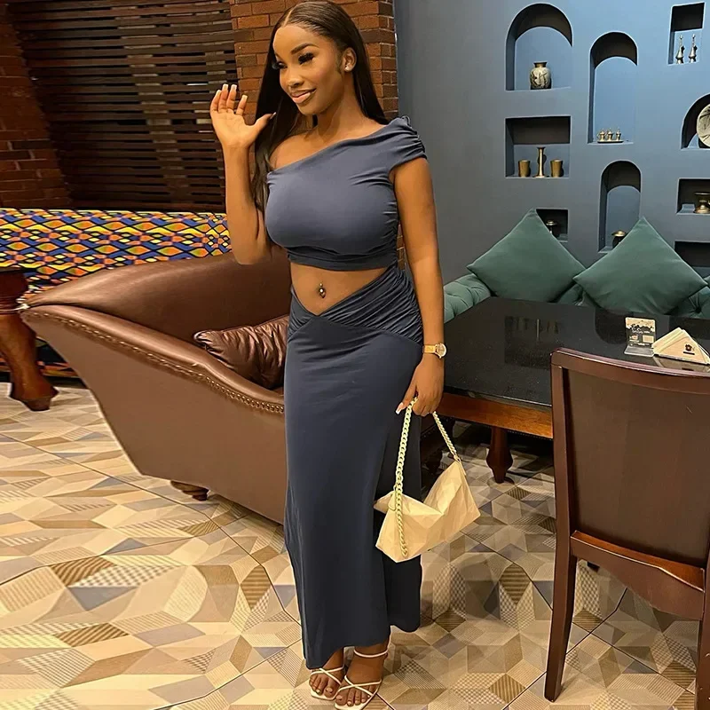 Ueteey комплекты юбок из двух предметов сексуальные наряды женские укороченные