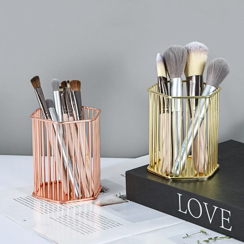 

Настольный органайзер для ручек, подставка для кистей, настольный держатель для карандашей, канцелярские принадлежности и коробка для хранения косметики в офисе