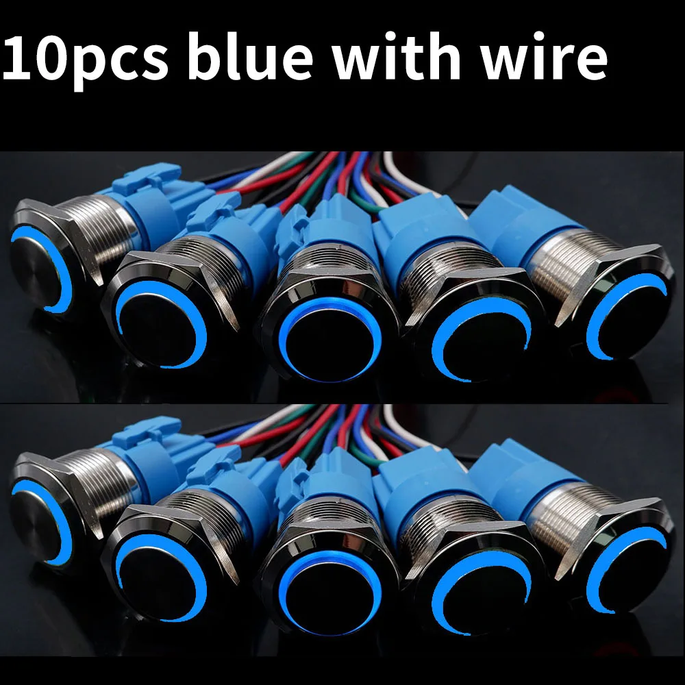 Металлические переключатели питания PRONCH, 10 шт., 16/19/22 мм