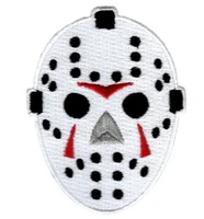 embroidered hockey mask patch iron on friday goalie
