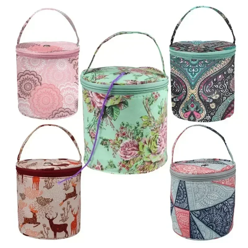 Сумка для хранения горячей пряжи 2025 Короткое ведро перфорированной Круглая