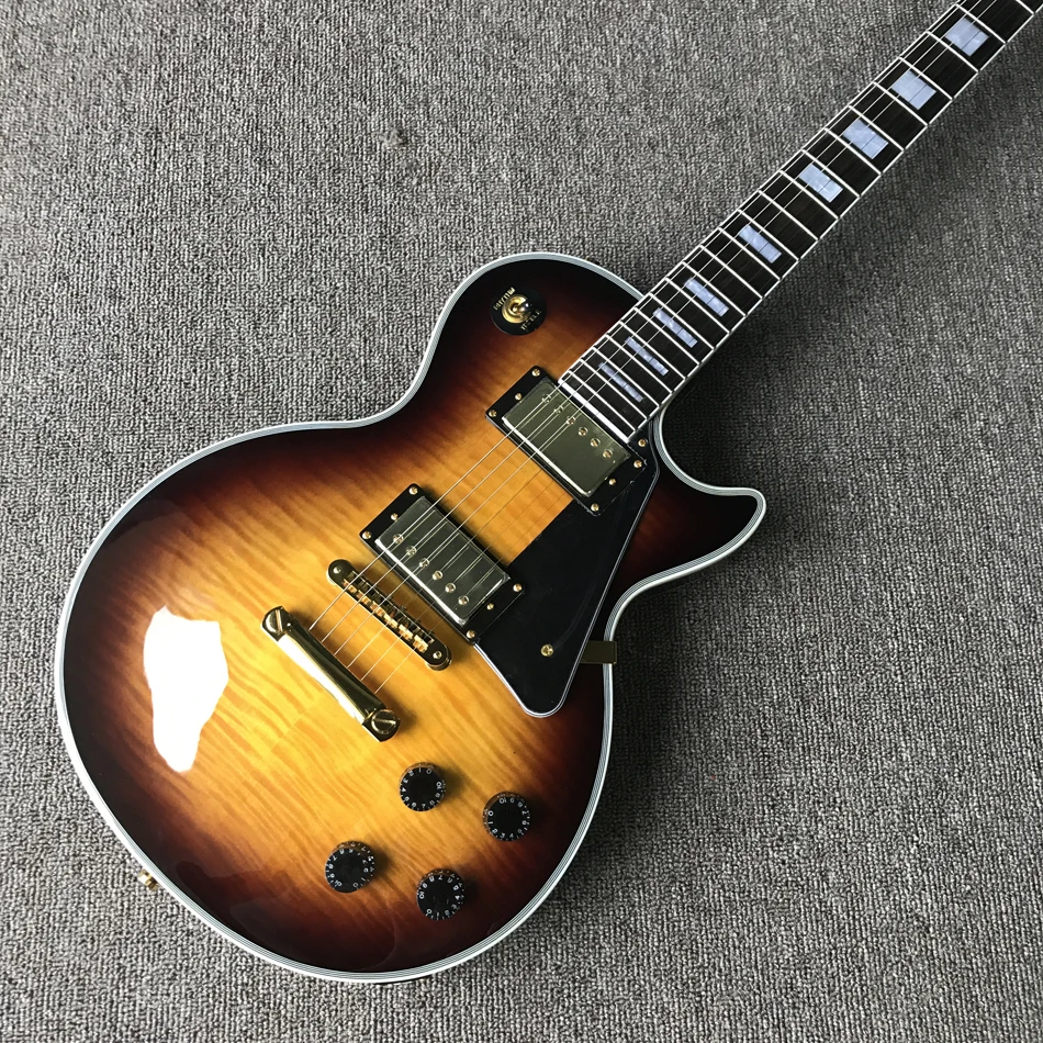 

Электрогитара LP на заказ, инкрустация морского ушка, Бридж Tune-O-Matic, высокое качество, сделано в Китае, бесплатная доставка