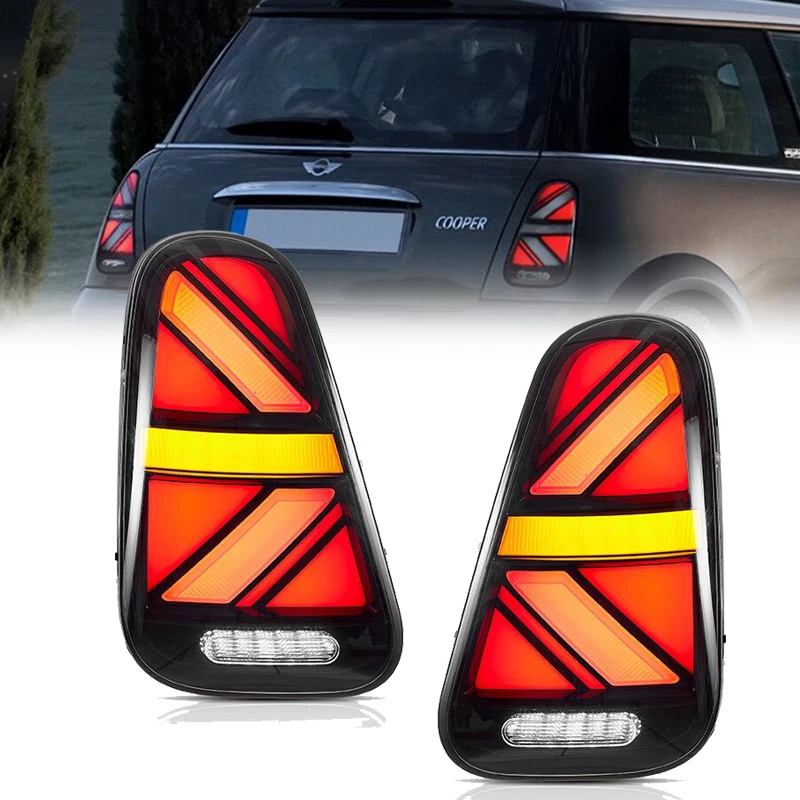 

Full LED Tail Lights Assembly with Sequential Turn Signal Clear Replacement for Mini Cooper R50 R52 R53 2001-2006