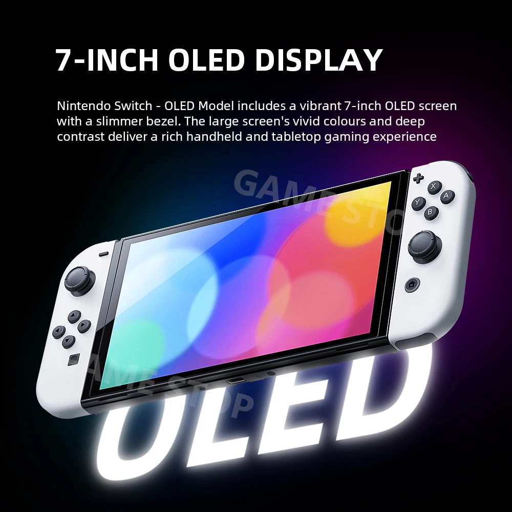 Комплект видеоигр Nintendo Switch OLED 7 дюймов белый синий и красный |
