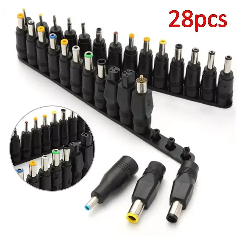 

NEW2023 28PCS 5.5mmx2.1mm DC AC Power Adapter Tips Connector Kits For Thinkpad Laptop Power Supply Plug Jack Sets