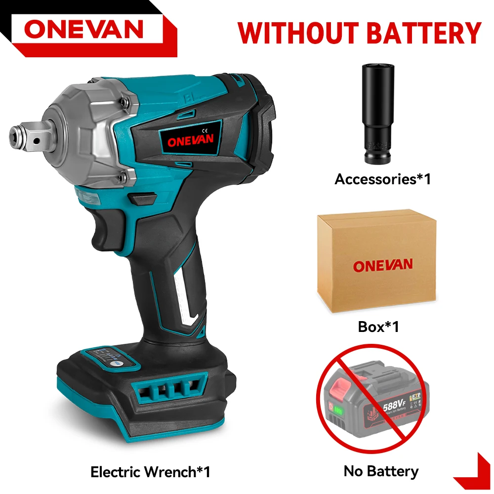 

ONEVAN Ударный гайковерт 1200 Нм 1/2 дюйма 18В
