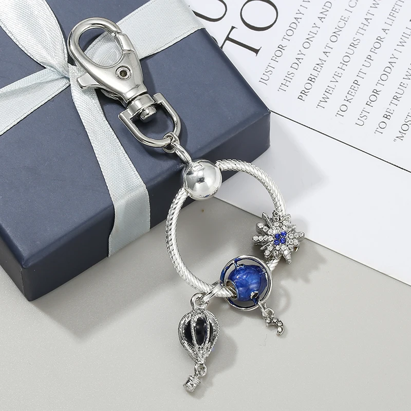 

Новинка, очаровательный брелок-подвеска в виде кошелька, оригинальная синяя эмалированная подвеска «сделай сам» в виде воздушного шара с б...