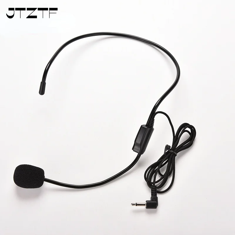 

JTZTF Single Point holder 3.5mm Mini Studio Speech Mic Microphone Headset For PC Desktop Notebook Voice Amplifier Speaker