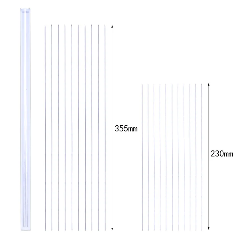 

10 шт., сверхдлинные иглы для бисероплетения, 230 мм/355 мм