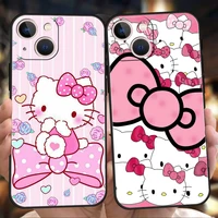 hello kitty phone case cover for iphone 12 13 pro max xr xs x iphone 11 7 8 plus se 2020 13 mini silicone soft shell fundas bag
