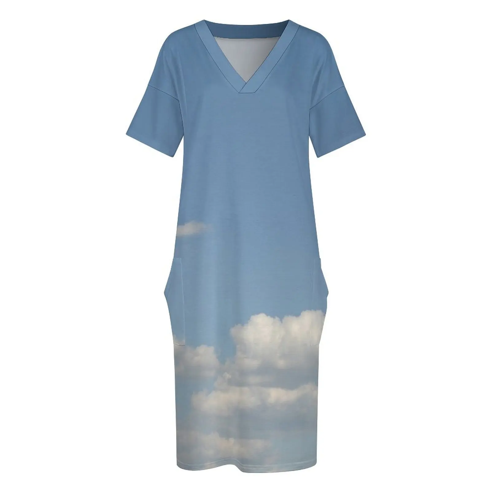 Небо свободное платье с карманами женские платья лето 2020 женское вечернее 2025 г.