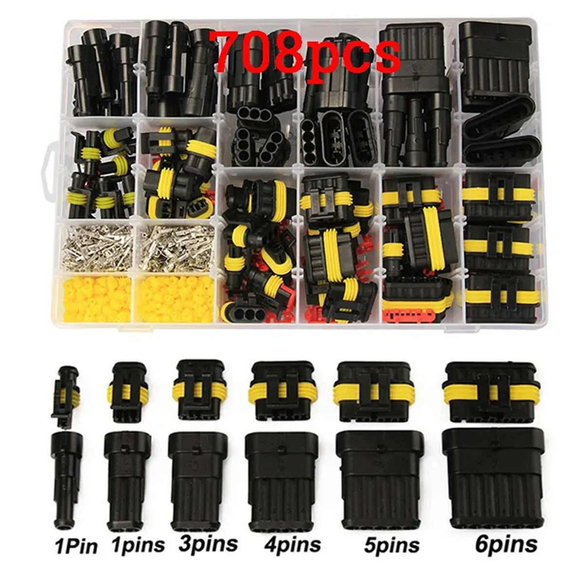708 шт. контактные HID водонепроницаемые разъемы автомобильный провод DT штекер и