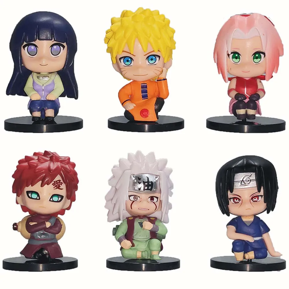 

Anime Naruto Figure Action Jiraiya Figures Uchiha Itachi Gaara Uzumaki Naruto Sakura Hinata Doll Toys PVC Modle Gift Kids 8Cm