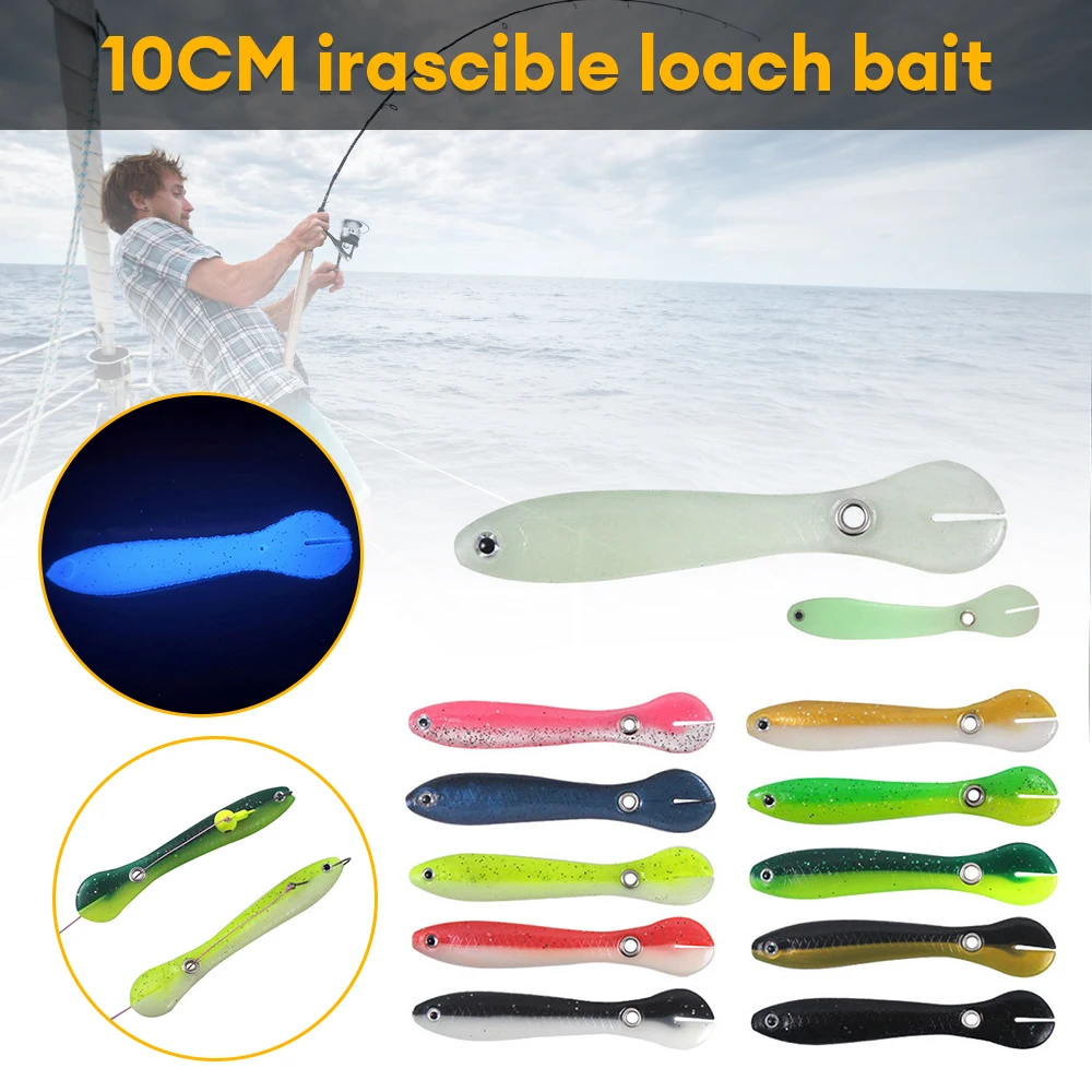 

10cm Fierce Loach Biomimetic Fake Bait Explosive Fishing For Swingtail Fish Soft Bait Black Pit Perch Bait
