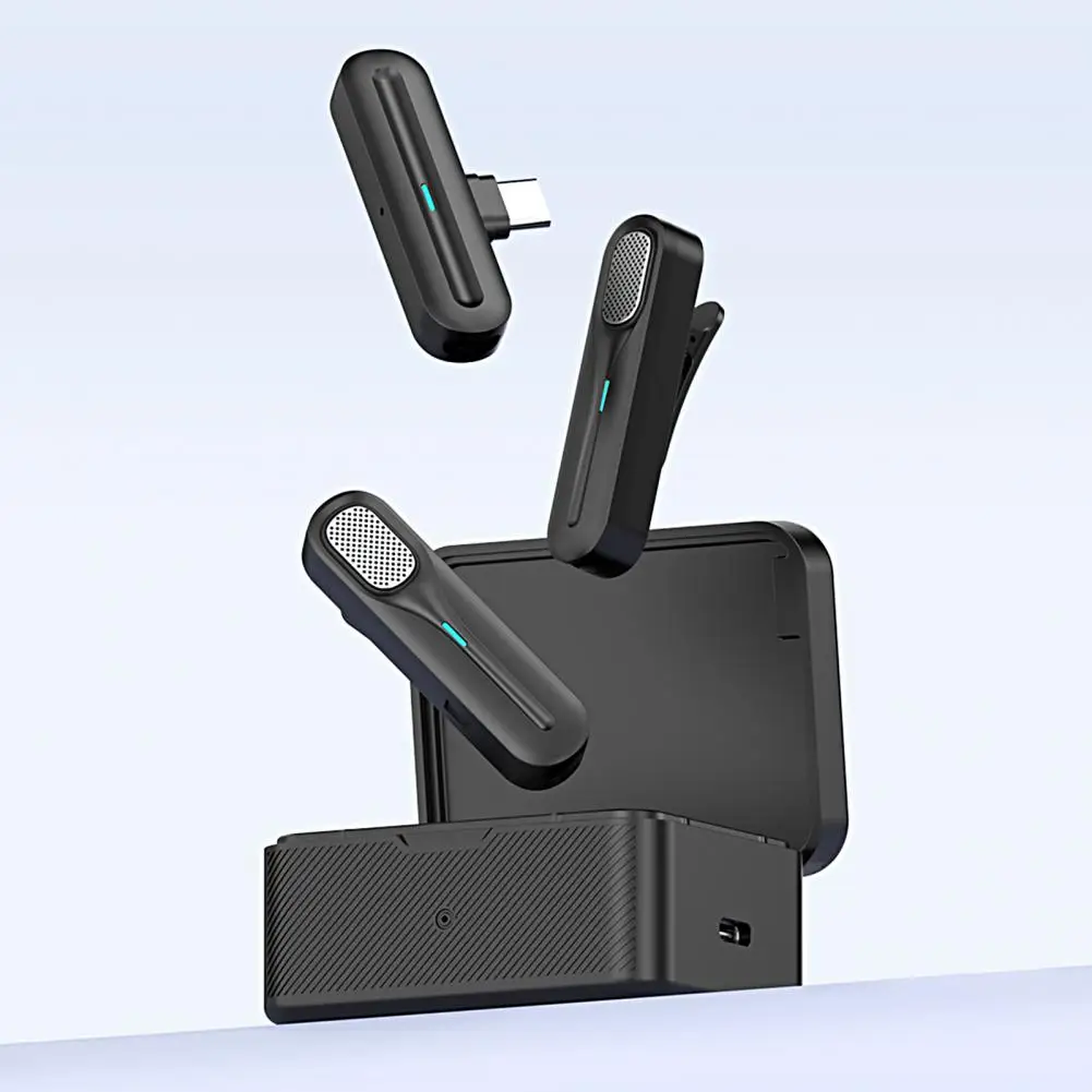 

Mics 1 пара, мощная высокочувствительная Широкая совместимость 2,4 ГГц, беспроводной микрофон с низкой задержкой для интервью