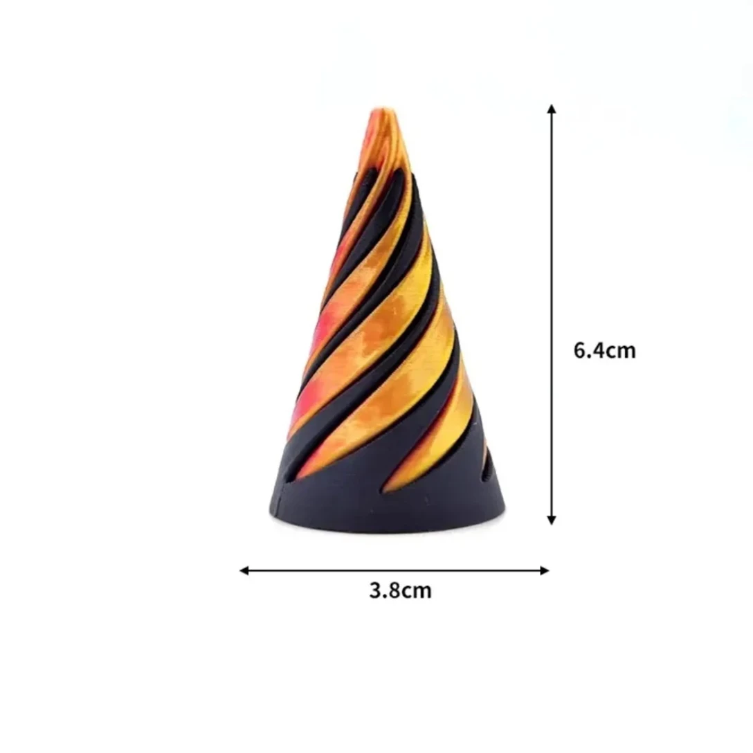 NBNB 3D печатная игрушка-спиральный конус Непосудимая пирамида Прошитая скульптура