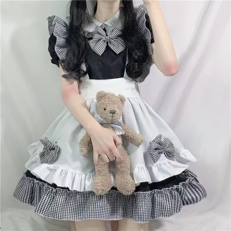 

Lolita Maid Costumes Vestido Women Lovely Maid Cosplay Costumes Animation Show Dress Maid Cosplay Halloween Costumes for Women