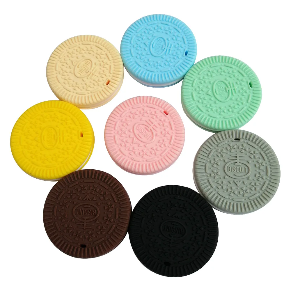 

Baby Teether Chew Toy BPA Free Silicone Cookie Teethers for Teeth Baby Dental Care Teethers Newborn Teething Accessories