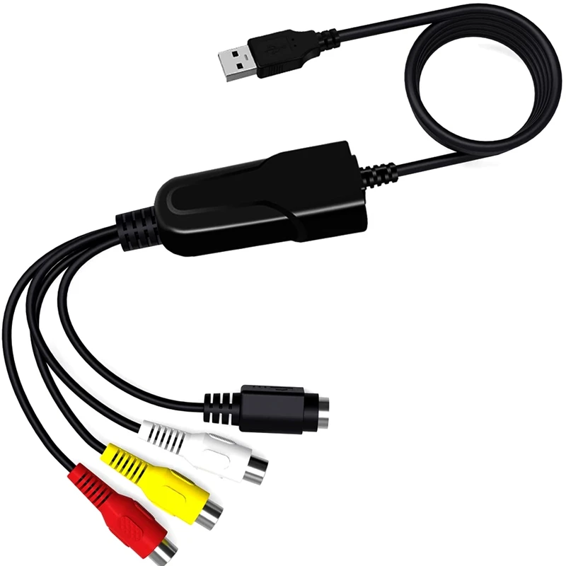 

USB 2.0 Audio Video Capture Card Adapter VHS To DVD Video Capture For Windows 10/8/7/XP Capture Video