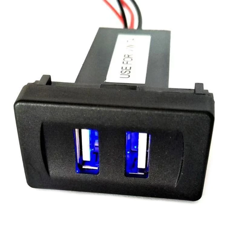 Фото QM82 Быстрое автомобильное зарядное устройство с двумя USB-портами 12–24 В для адаптера зарядного устройства розетки №5