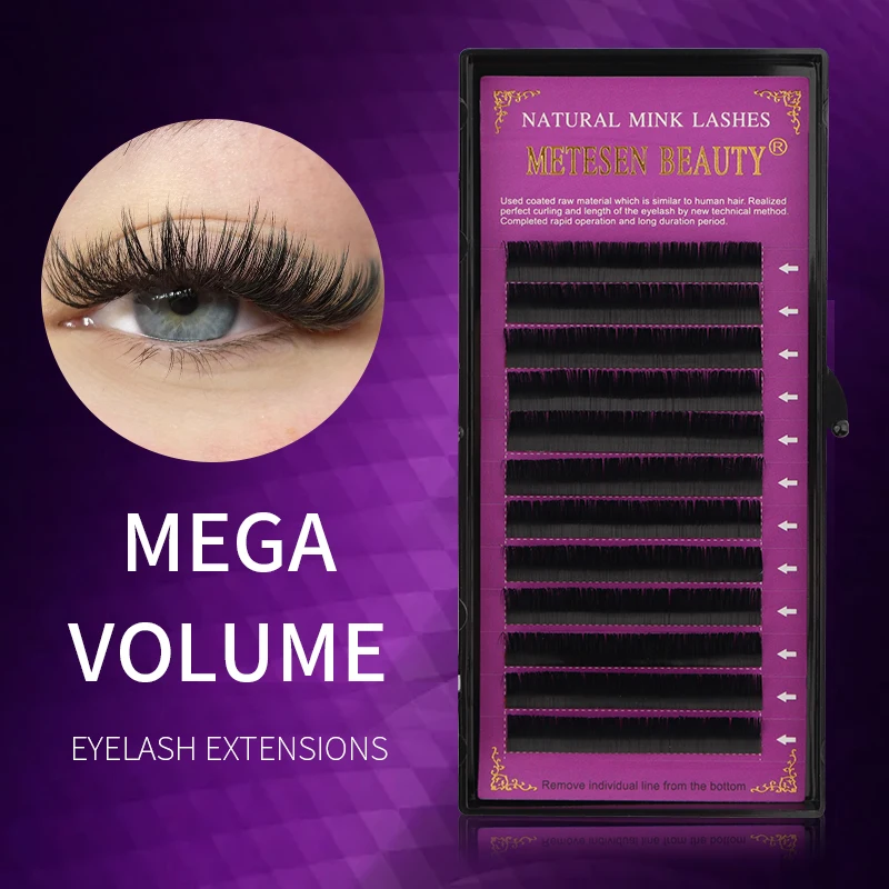 

Накладные норковые ресницы METESEN BEAUTY, матовые Индивидуальные ресницы для наращивания, объемные ресницы для наращивания, мягкие норковые рес...