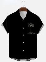 2022 summer new short sleeve shirts mens 3d digital printing oversized harajuku shirts