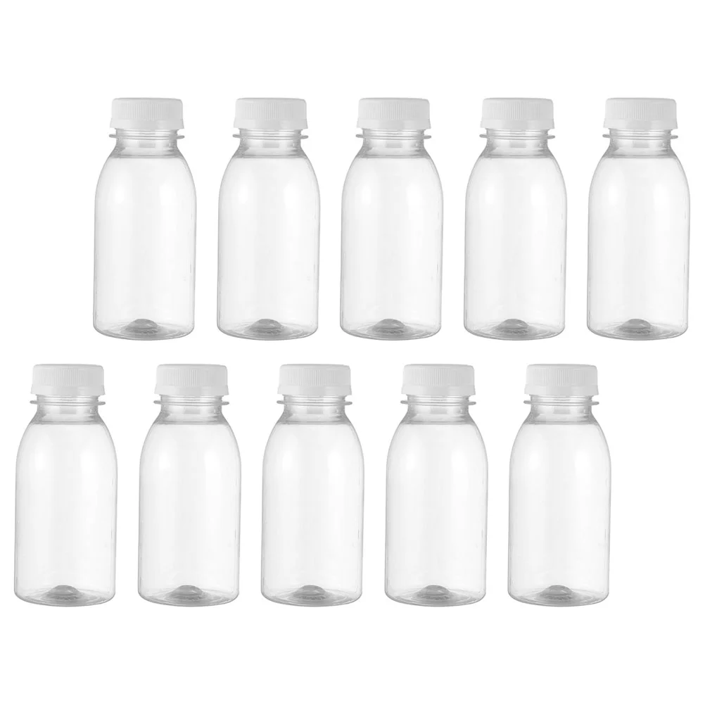 

Bottles Bottle Containers Reusable Beverage Plastic Clear Empty Drink Lids Water Caps Storage Transparent Container Juicing Mini