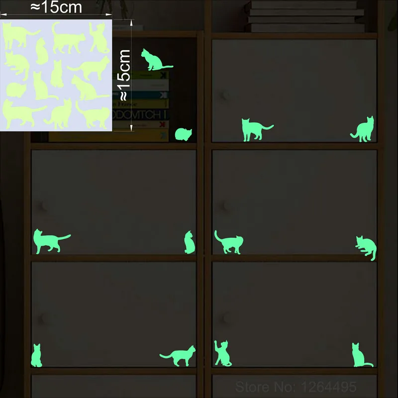 

NICELET Светящиеся наклейки с котами 13 шт.