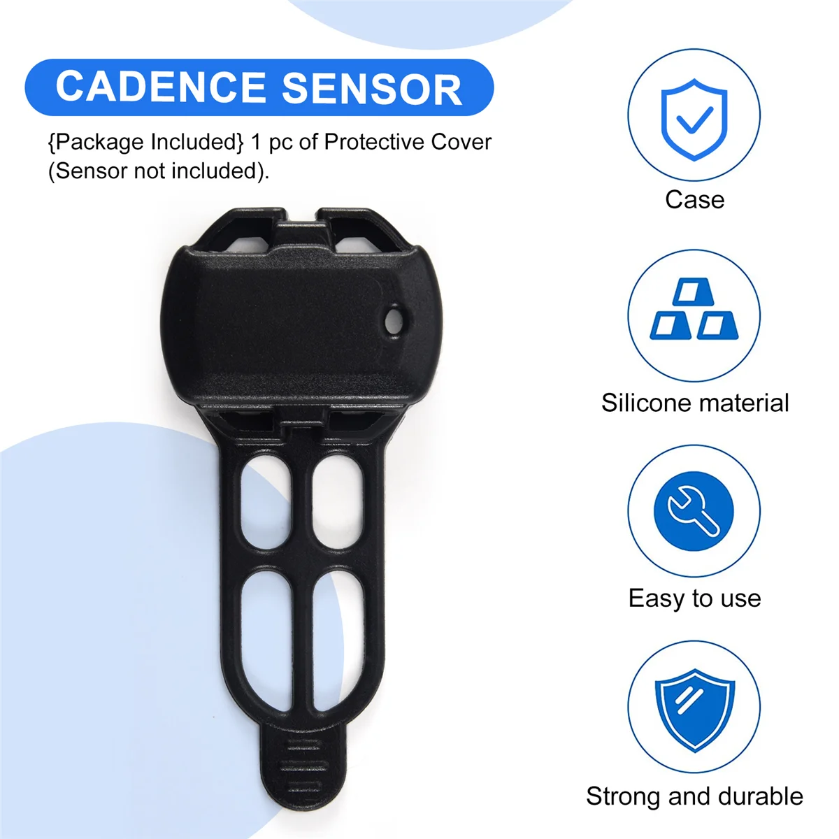 Велосипедный гелевый защитный чехол для датчика каденции Garmin Bryton черный