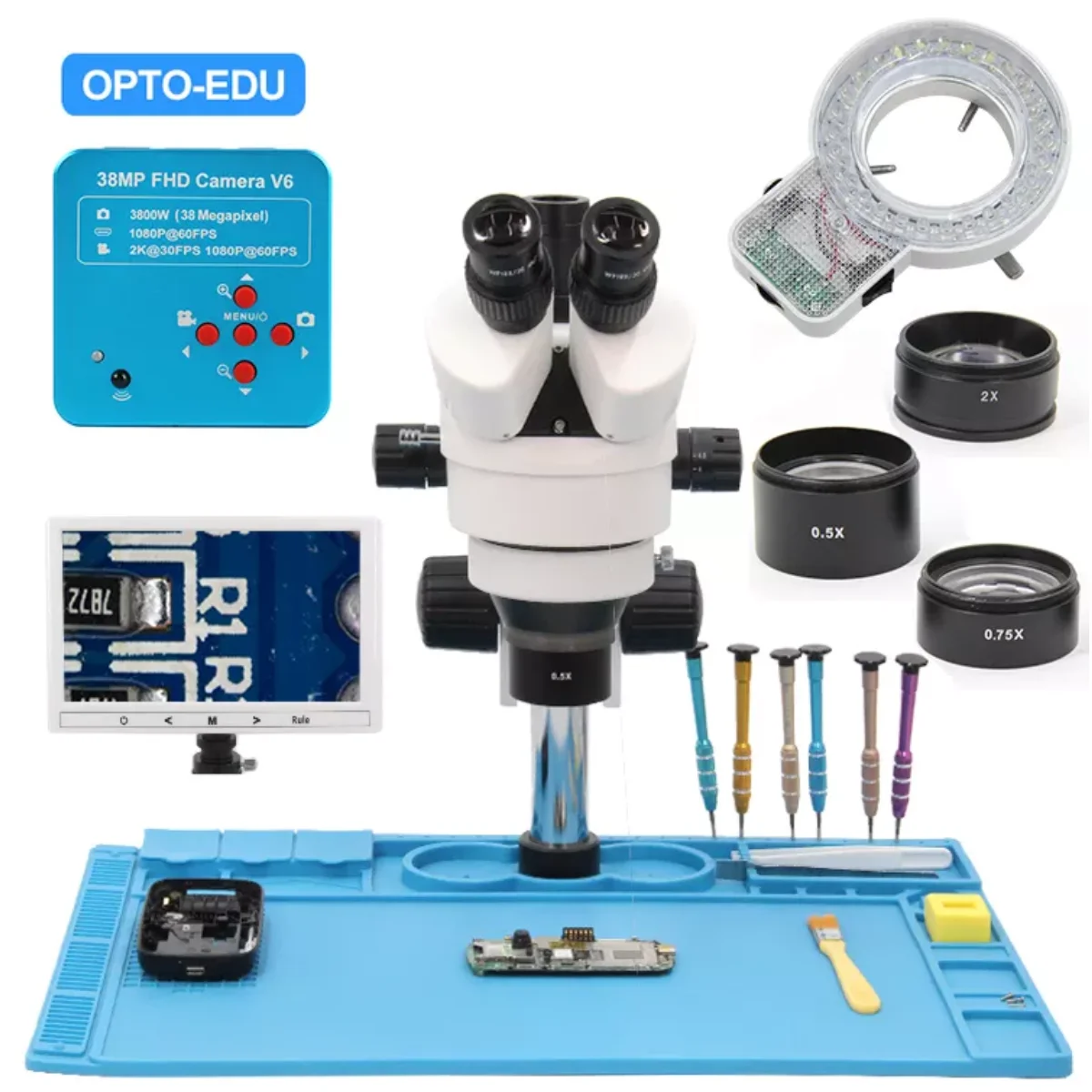 

OPTO-EDU A23.1503 Electron Stereo Mobile Phone Repair Microscope