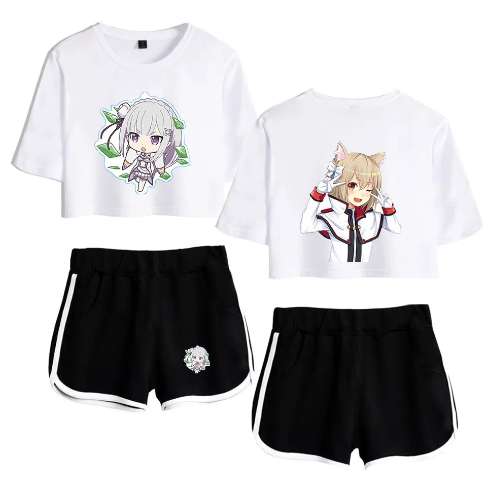 

Шорты с коротким рукавом и принтом «Re Zero Rem and Ram»
