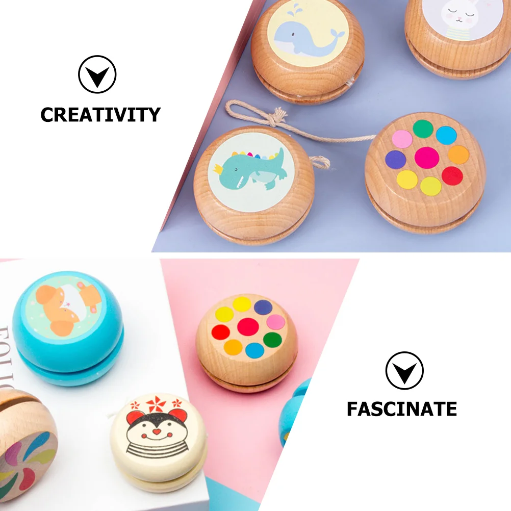Yo-Yo деревянные детские игрушки Йо милый шар Развивающие для малышей Детские