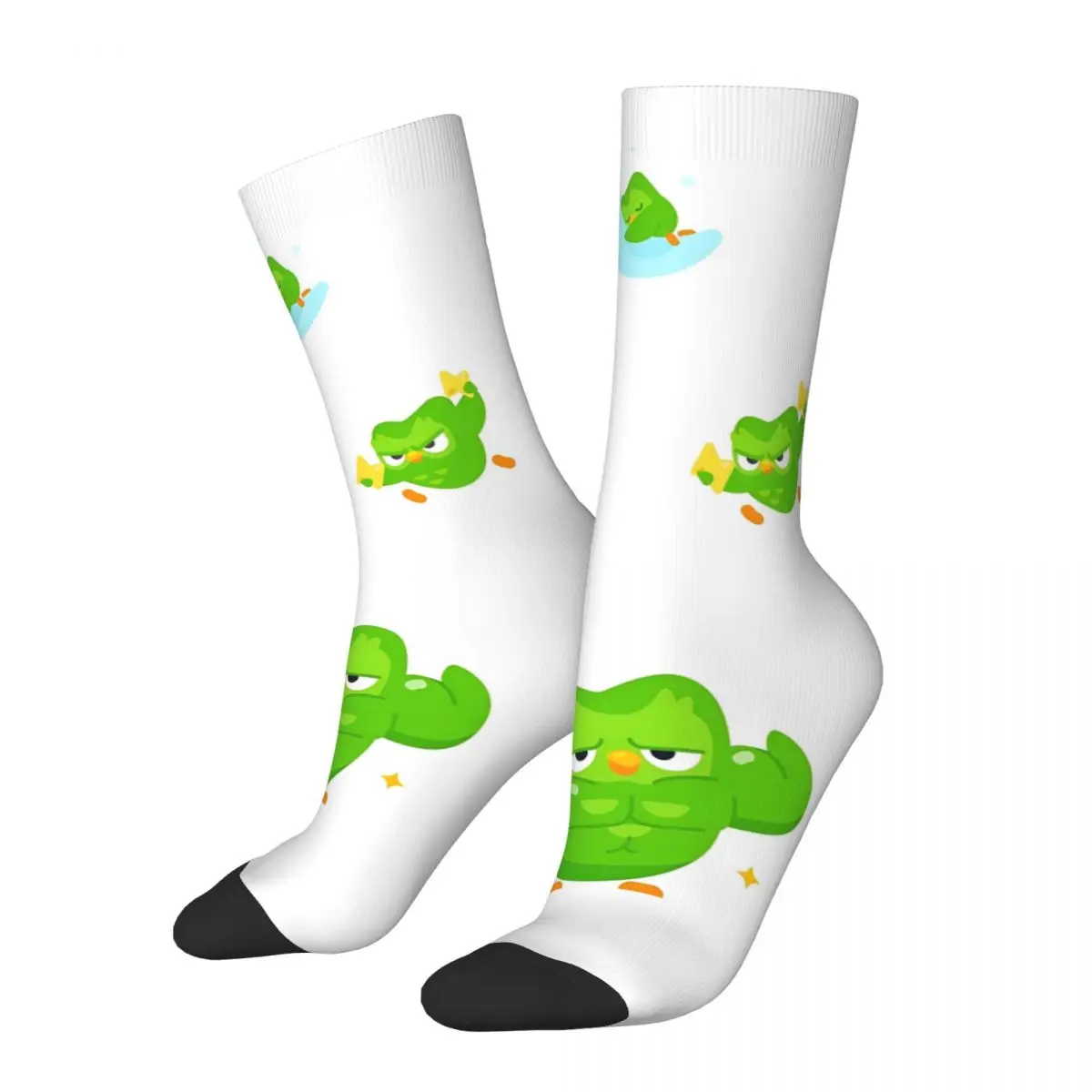 Носки Duolingo Owl Duo весенние чулки в стиле ретро женские и мужские удобные носки с