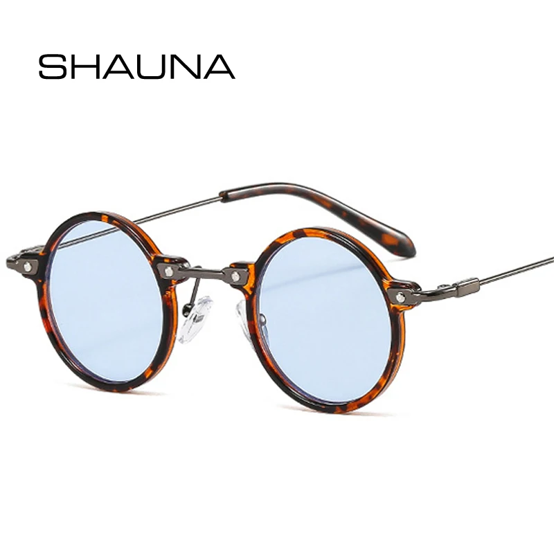 Мужские и женские очки в стиле стимпанк SHAUNA маленькие круглые солнцезащитные