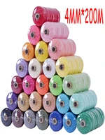 4mm 200m cotton cords colorful twine macrame cord handmade diy boho decor rope twisted cord textile wedding decorative supplies