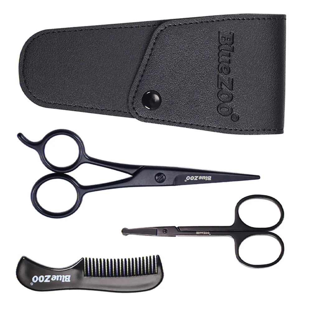

3PCS Beard Grooming Hair Men Nose Hair Scissor Men Beard Scissor Hair