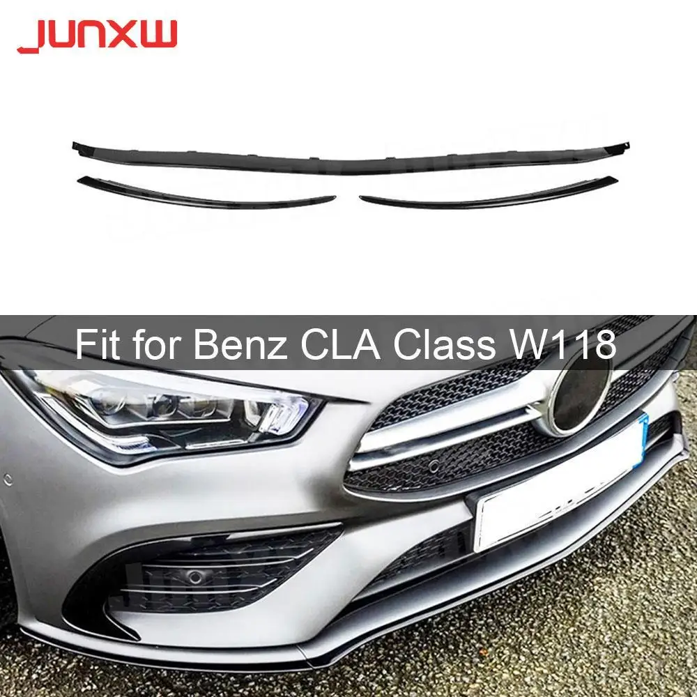 

3Pcs/Set ABS Front Lip Bumper Spoiler Splitters for Mercedes Benz W118 C118 CLA35 CLA180 CLA200 CLA250 AMG Line 2019-2024