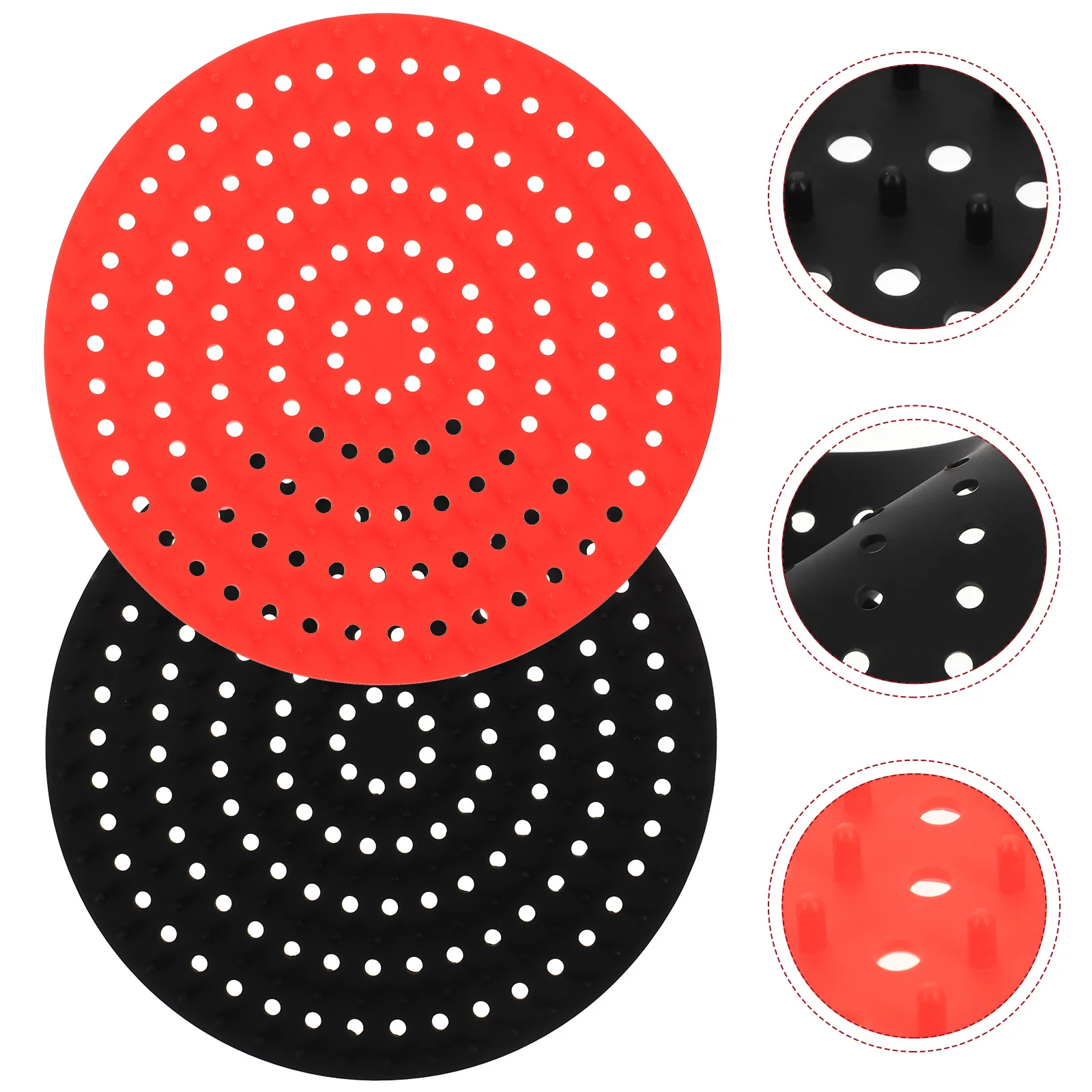 

Air Fryer Liner Silicone Steamer Mat Baking Non Stick Parchment Reusable Round Paper Pot Bun Sheets Mats Replacement Pad Basket